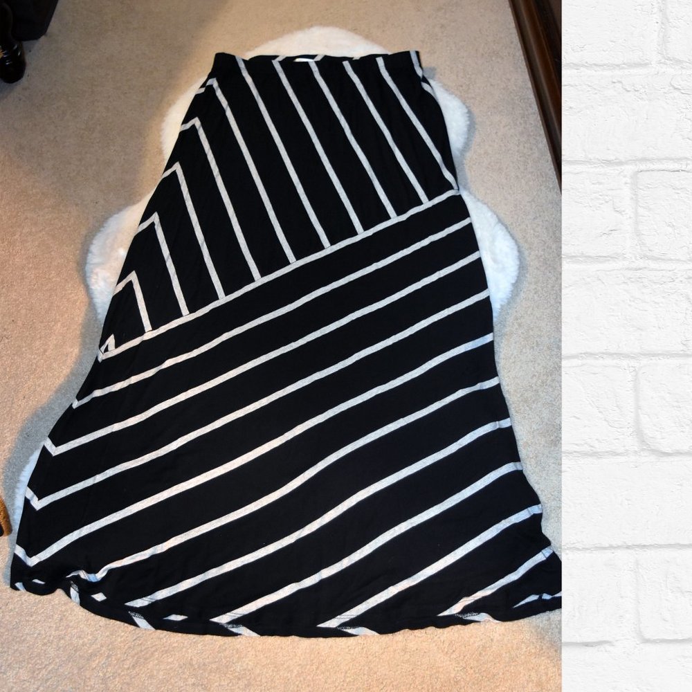 Matty M Long striped skirt